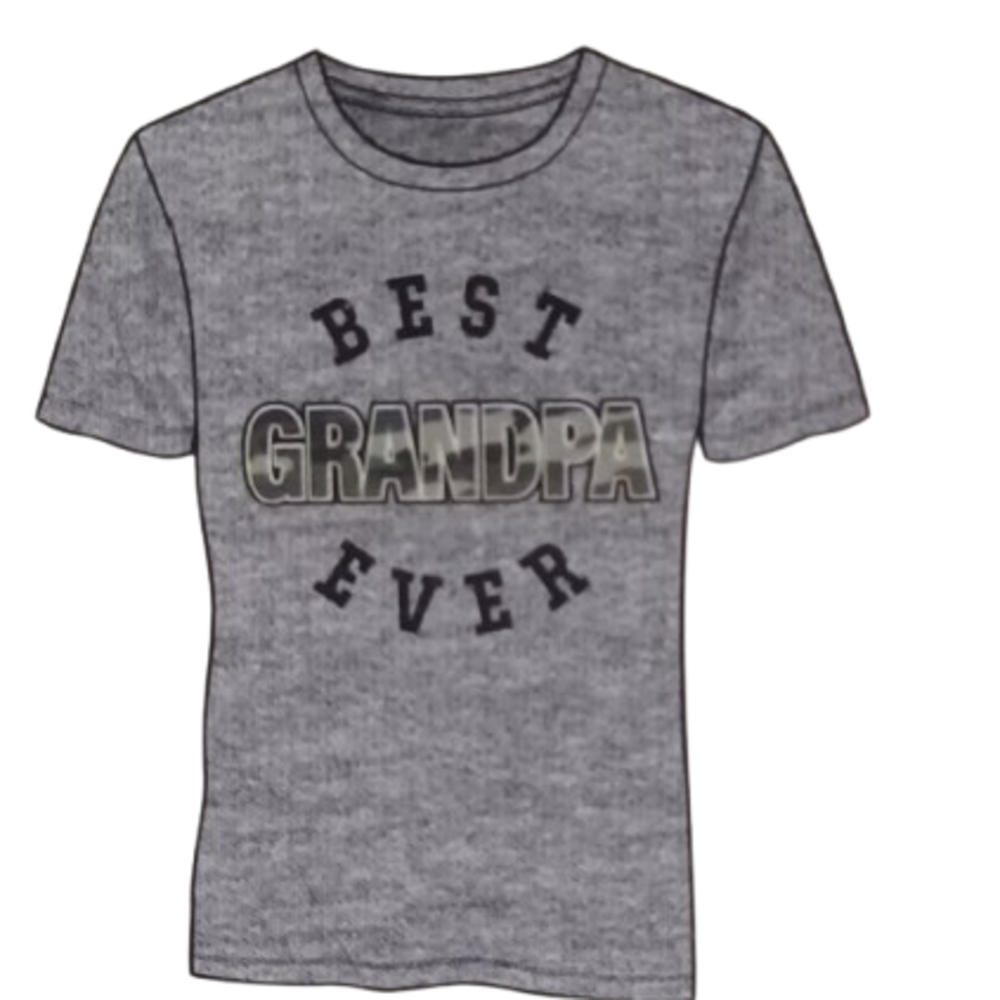Heather Gray 'Best Grandpa Ever' Mens T-Shirt